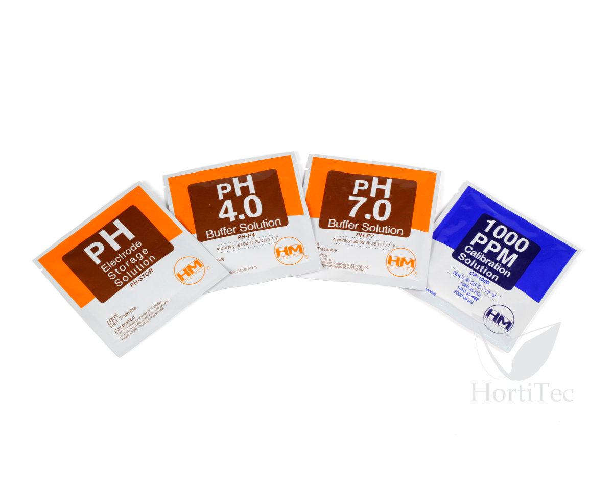 Pack soluciones ph4,ph7,c-100,ph-stor