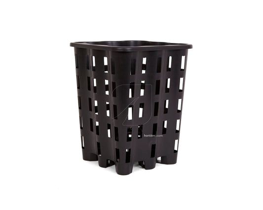 Maceta Super Ercole cuadrada negra