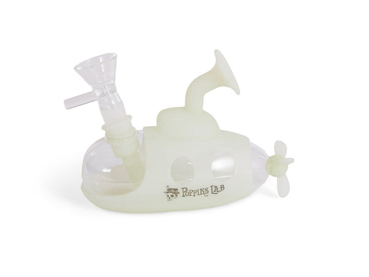 Bong silicona submarino 12,5cm (glow) poppins lab
