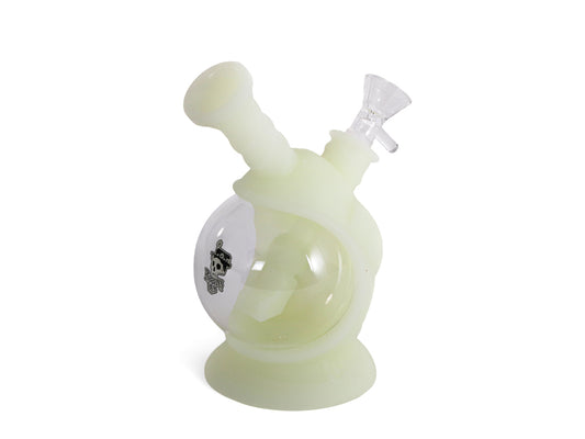 Bong silicona astronave 16,5cm (glow) poppins lab