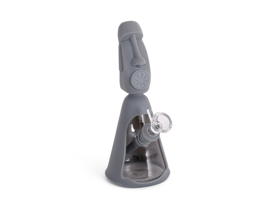 Bong cristal / silicona moais 19,5cm poppins lab